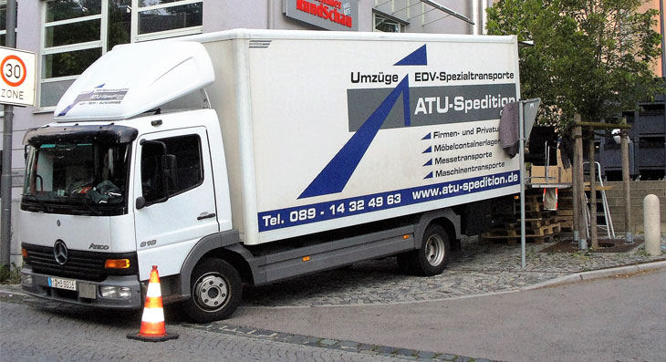 Laster für Firmenumzug in München